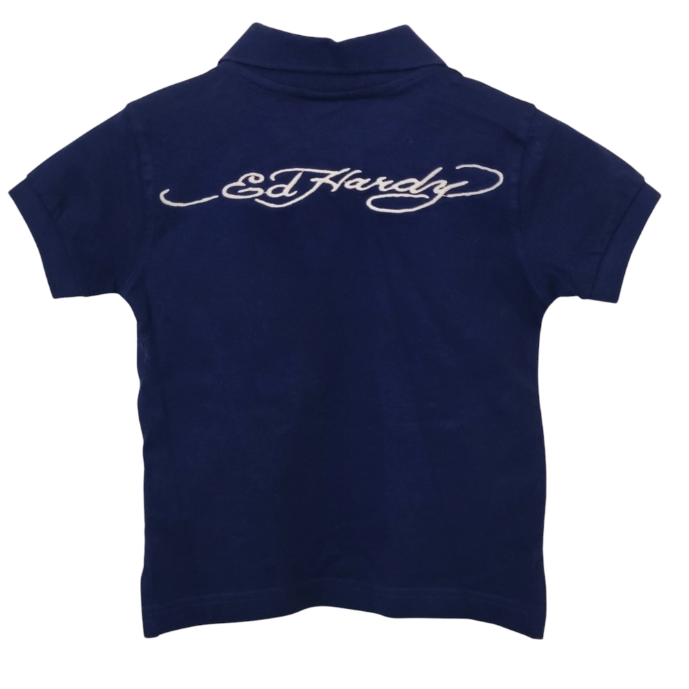NWOT Ed Hardy Boys Embroidered Ed Hardy Logo Polo Size 3/4